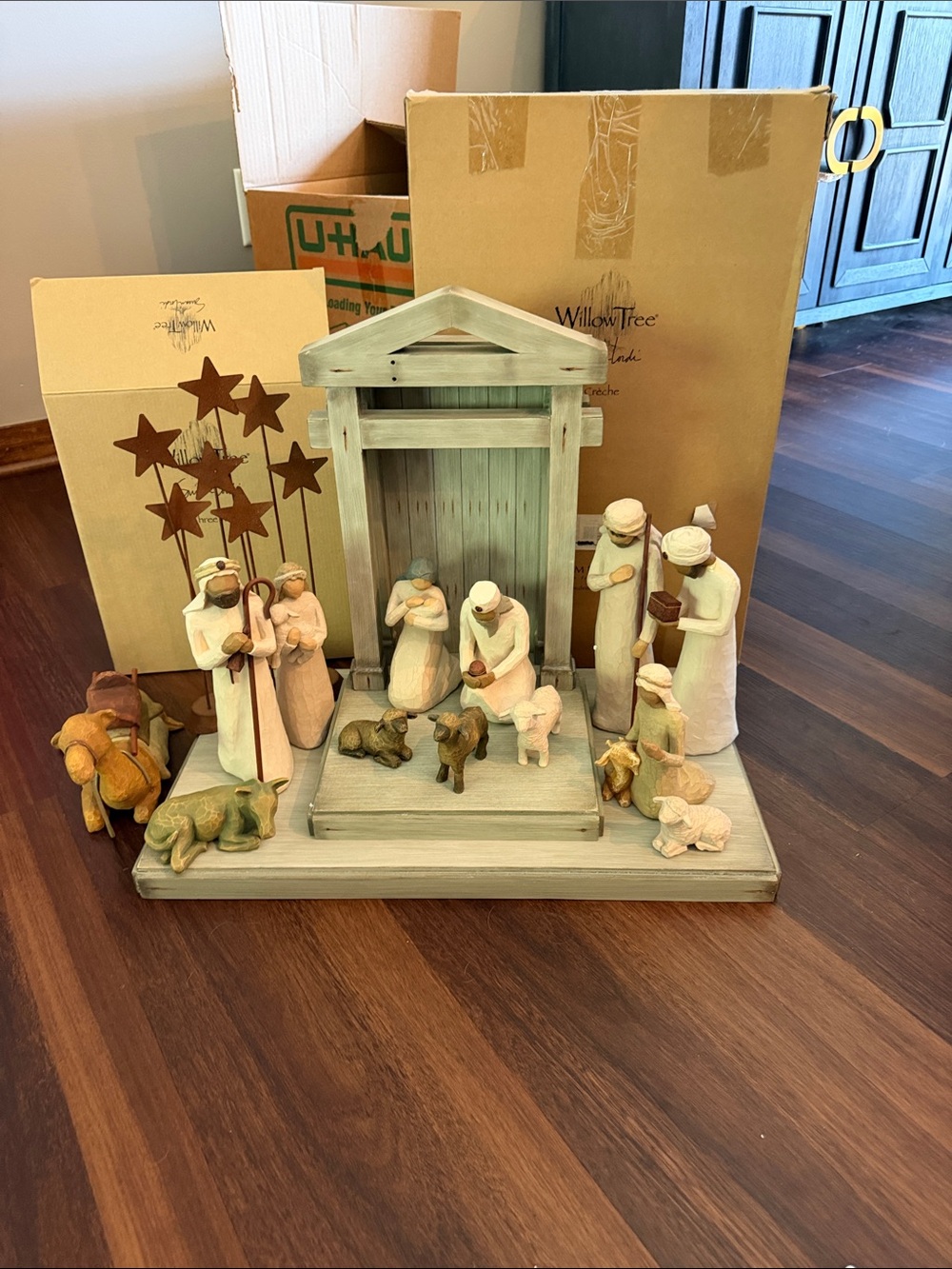 Willow Tree Sage Green and Neutral Nativity Scene